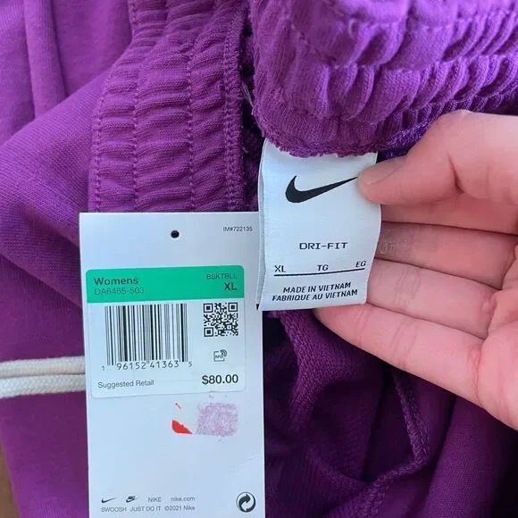 NWT Nike DRI-FIT Swoosh Fly Basketball Pants Viotech Women XL(DA6465-503)MSRP$80 - Picture 8 of 10